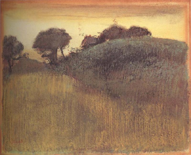 Edgar Degas Wheat Field and Green Hill Spain oil painting art